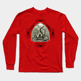 Wizard with magic riding the goat Long Sleeve T-Shirt